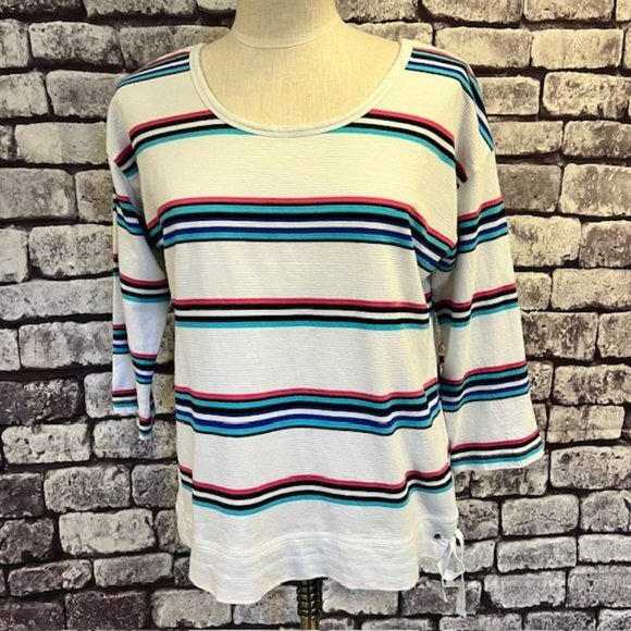 Talbots Tops - Talbots Scoop Neck 3/4 Sleeve Blouse Size Large
